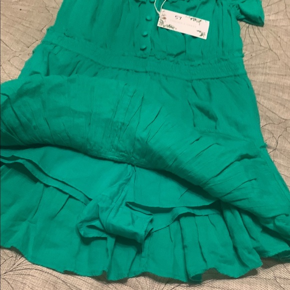 Chelsea & Violet Green Ruffled Sundress/Romper - Picture 4 of 12